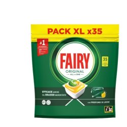 Fairy Allinone Caps Lemon 35 Count Effective Dishwashing Solution