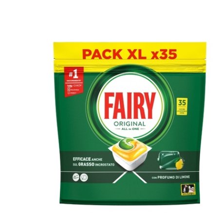 Fairy Allinone Caps Lemon 35 Count Effective Dishwashing Solution