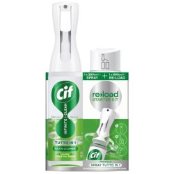 Cif Cif Starter Infinite Clean Kit Spray 280 Ml Refill 590 Ml Lime & White Flowers