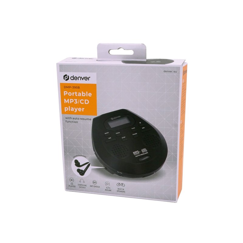 Denver DMP-395B Portable CD player Black