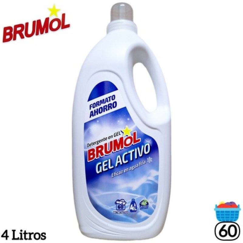 Brumol Active Gel Detergent Effective In Cold Water 60 Washes 4 Liters