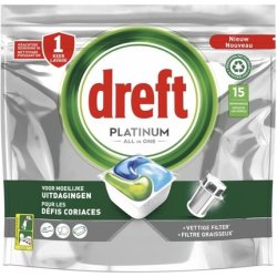 Dreft Platinum All In One Dishwasher Capsules For Difficult Challenges 15 Capsules