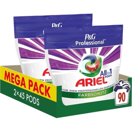 ARIEL PROFESSIONAL Lessive All-in-1 Pods Color, 90 lavages