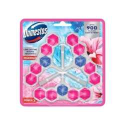 Domestos Toilet Cleaner Power 5 Toilet Block Magnolia 3 Pieces