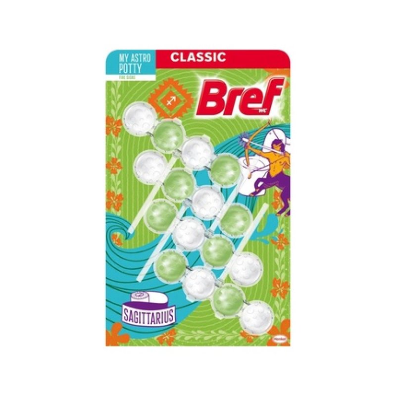 Bref Power Active Toilet Block Classic My Astro Potty Fire Signs 4 X 50 Grams