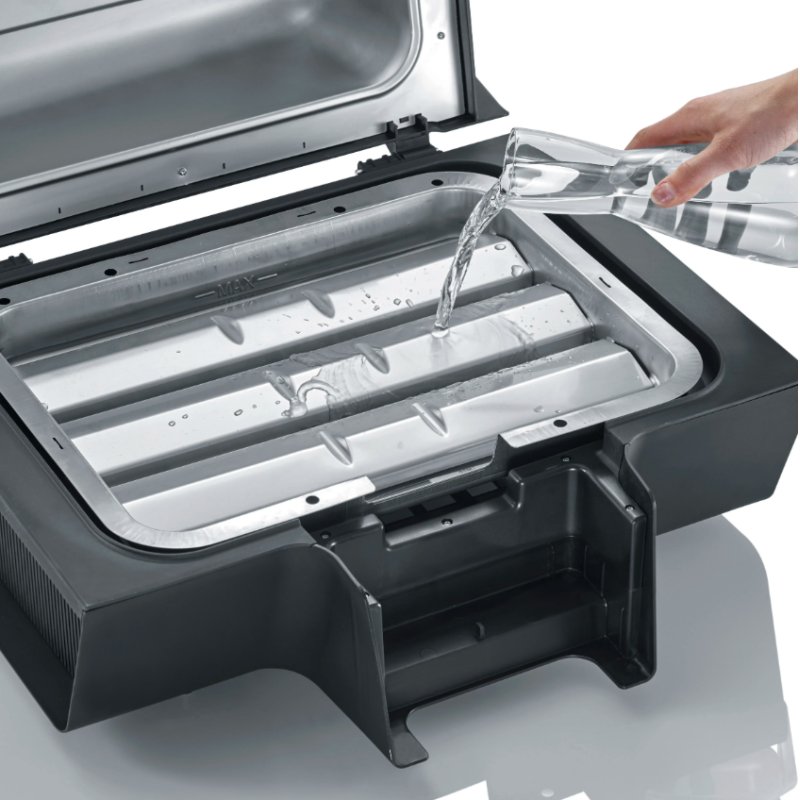 Severin PG 8138 Grill Dessus de table Electrique Noir, Acier inoxydable 3000 W
