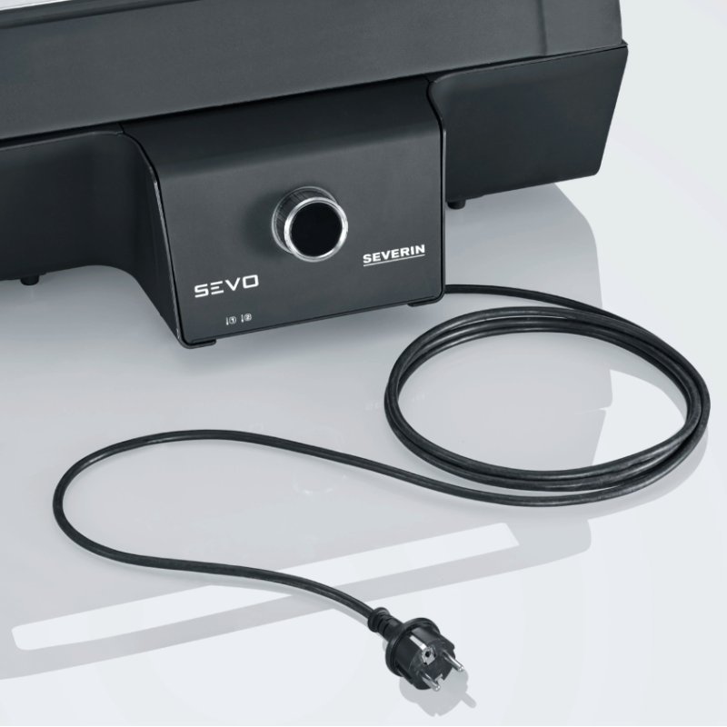 Severin PG 8138 Grill Dessus de table Electrique Noir, Acier inoxydable 3000 W