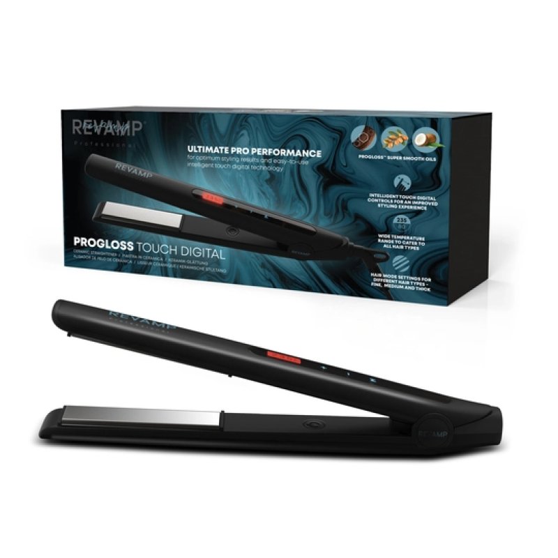 Revamp Progloss Touch Digital Straightening iron Warm Black 3 m
