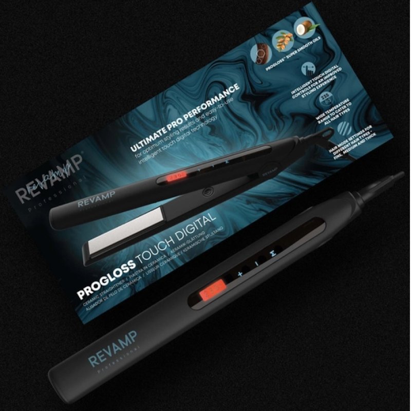Revamp Progloss Touch Digital Fer à lisser À chaleur Noir 3 m