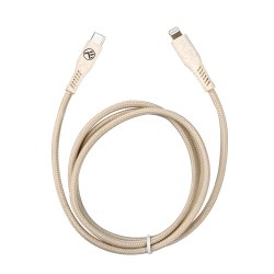 Tellur Green Data Cable Type-C To Lightning 2.4A PD20W 1m nylon Cream