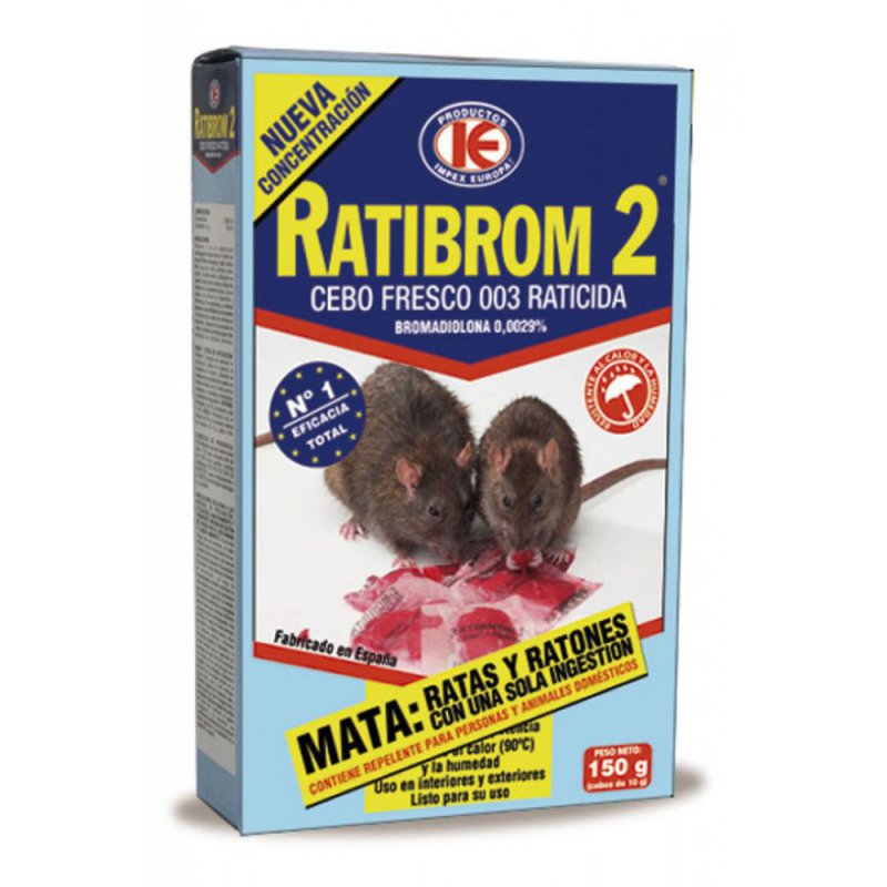 Ratibrom 14040110 Bait Rat Poison Fresh Ratibrom-2 150 Gr