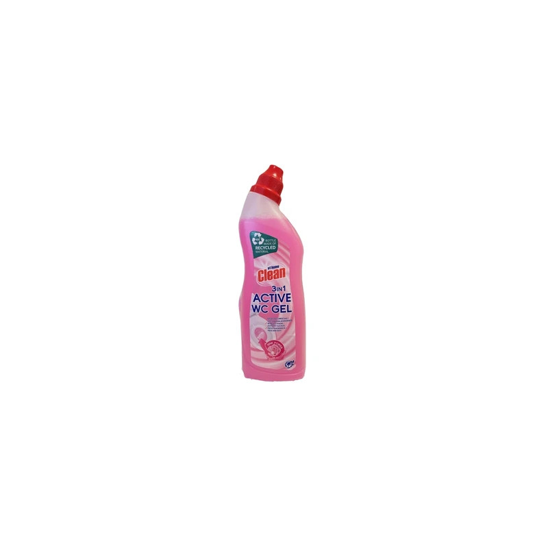 At Home Clean Toilet Cleaner Active Clean 3 In 1 Pink Power 750ml