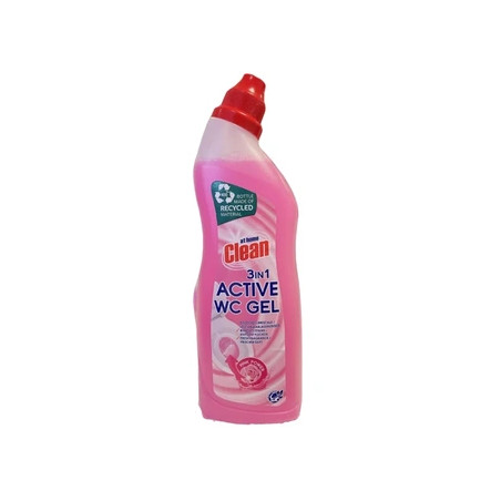 At Home Clean Toilet Cleaner Active Clean 3 In 1 Pink Power 750ml