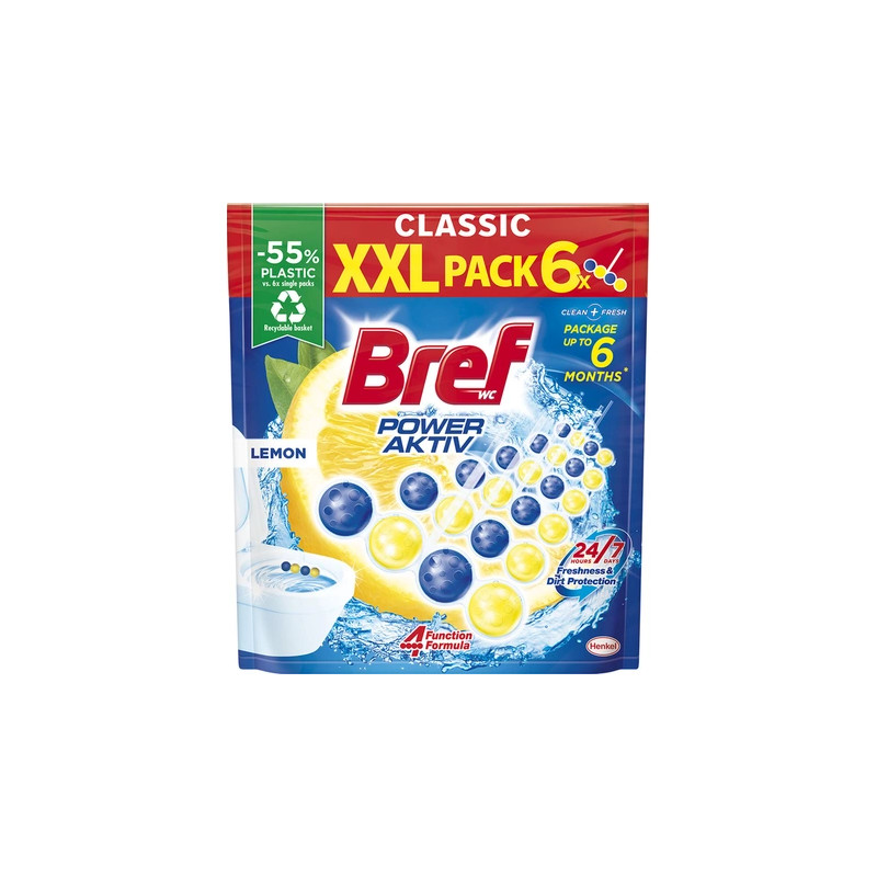 Bref Toilet Cleaner Active 50ml X 6 Lemon