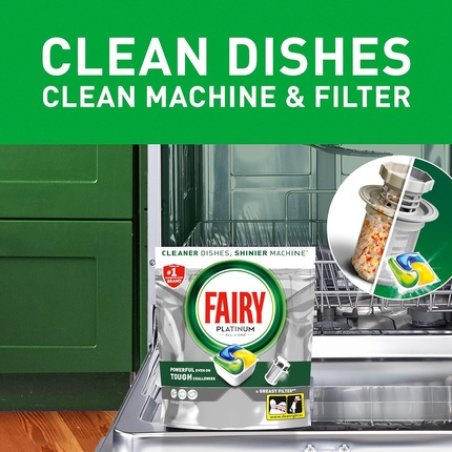 Fairy Platinum Plus All-in-1 Dishwasher Tablets 66 Pods Lemon