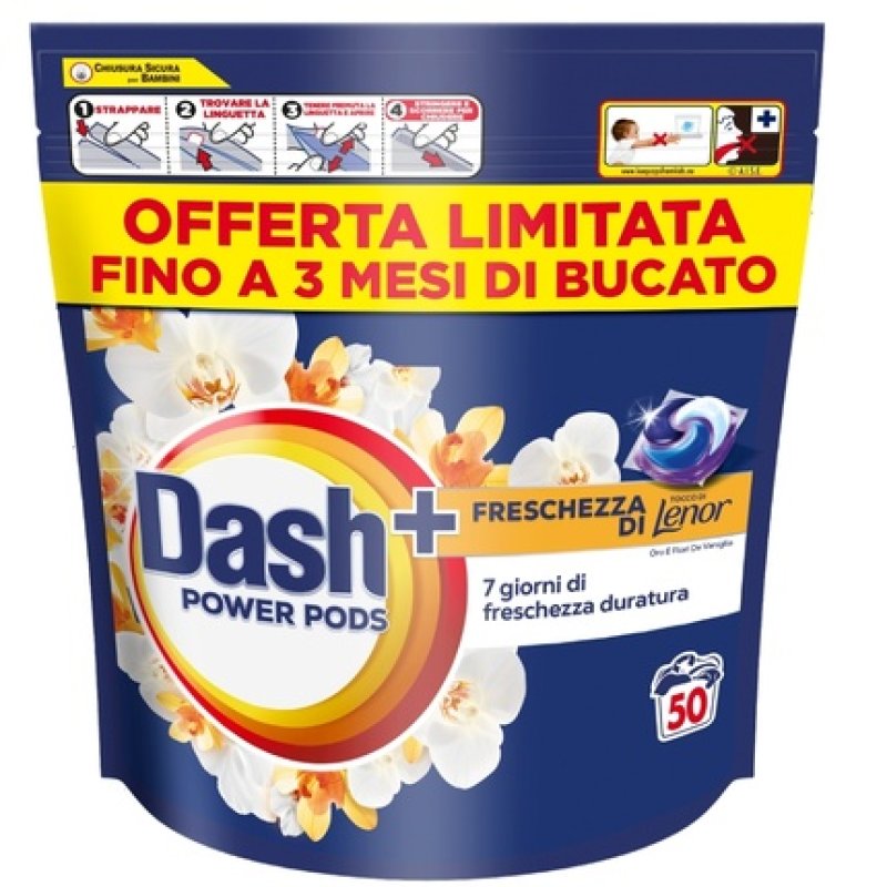 Cif Dash Pods Power X 50 Lenor Gold & Vanilla