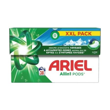 Ariel All In 1 Alpine Capsule Laundry Detergent 38 Washes Alpine Freshness Scent