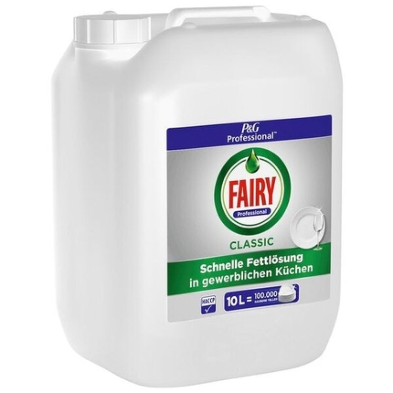 Fairy Professional Classic Hand Dishwashing Liquid 10l Cleans Up To 100000 Plates