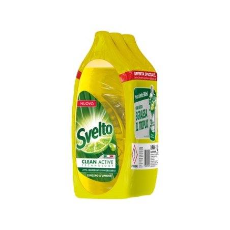 Svelto Diluted Dishwashing Liquid 980 Ml X 3 Ginger And Lemon