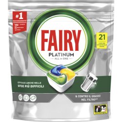 Fairy Tutto In 1 Platinum 21 Caps Lemon Dishwasher Tablets