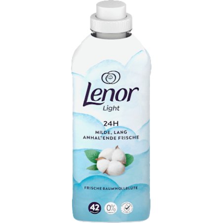 Lenor Light Fabric Softener Fresh Cotton Blossom 42 Wash Loads 882 Ml