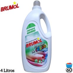 Brumol Gel Detergent For Colored Clothes Effective In Cold Water 60 Washes 4 Liters