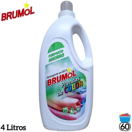 Brumol Gel Detergent For Colored Clothes Effective In Cold Water 60 Washes 4 Liters