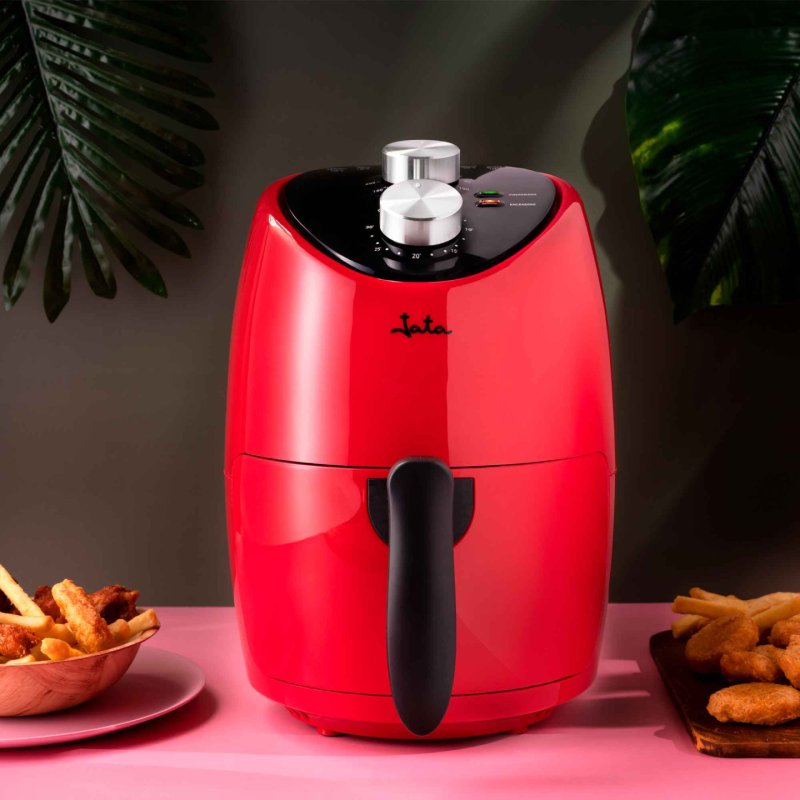 JATA JEFR1222 fryer Single 2 L Stand-alone 1000 W Hot air fryer Black, Red