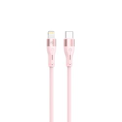 Tellur Silicone Type-C to Lightning cable PD30W 1m pink