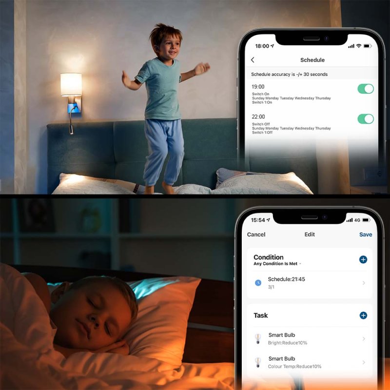 Tellur Smart WiFi Bulb E27, 9W, white/warm/RGB, dimmer