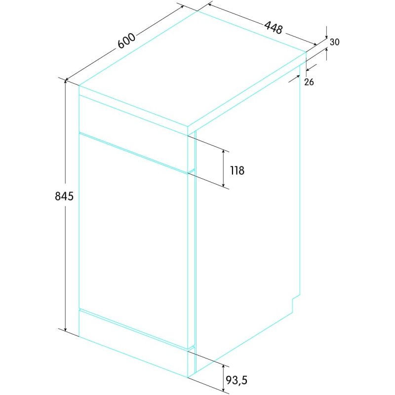 Edesa EDW-4610 X Pose libre 10 couverts E