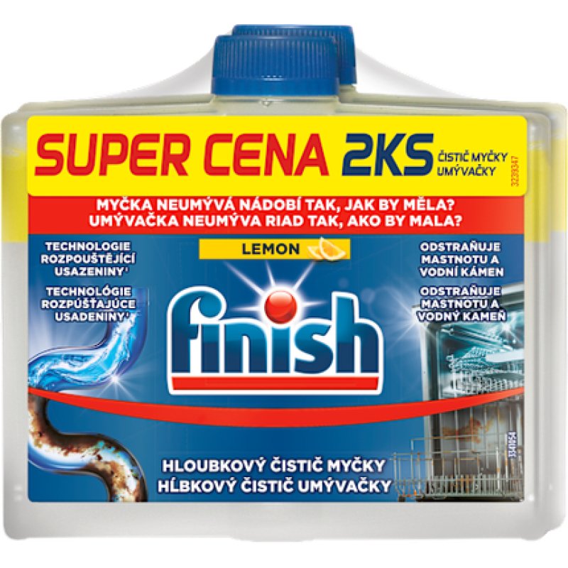 Finish Lemon Sparkle Dishwasher Cleaner 2x250 Ml 500 Ml