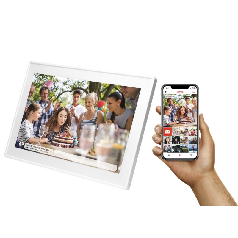 Denver PFF-1514W cadre photos numériques Blanc 39,6 cm (15.6") Écran tactile Wifi