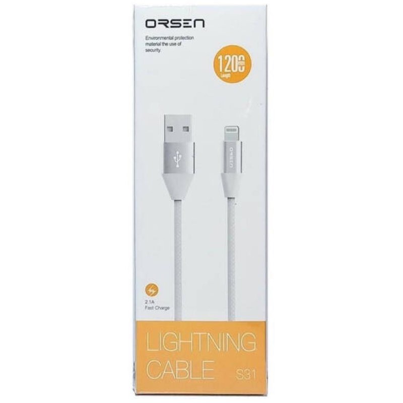 Orsen S32 Micro Data Cable 2.1A 1.2m grey