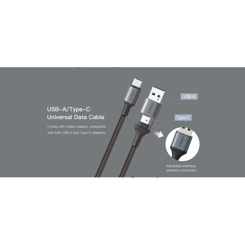 Orsen S8 2-IN-1 USB and Type-C 5A 1.5m black
