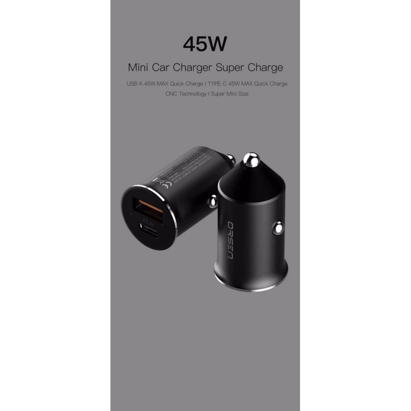 Orsen C8 45W Mini Car Charger black