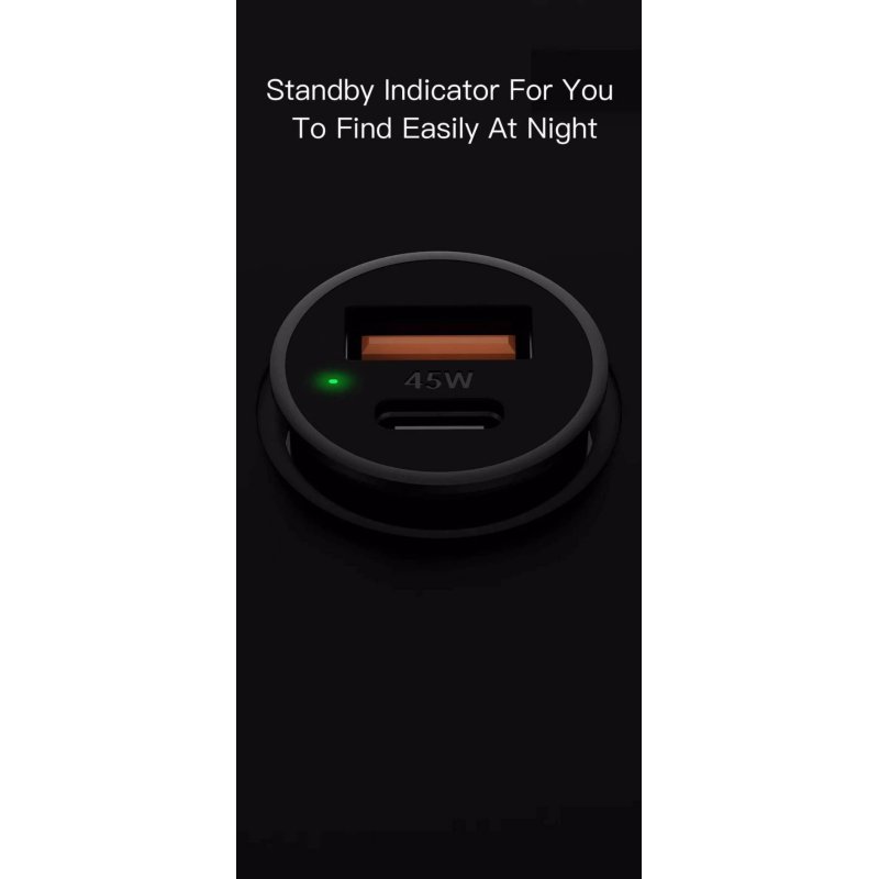 Orsen C8 45W Mini Car Charger black