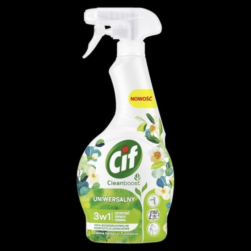 Unilever Cif Cleanboost 3 In 1 Universal Cleaning Liquid Green Tea And Eucalyptus 500ml