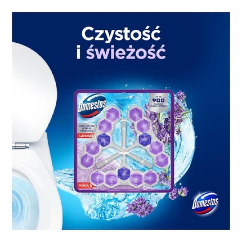 Domestos Toilet Basket 50g X 3 Power 5 Lavender