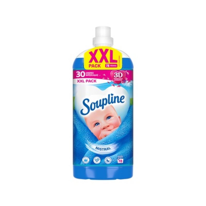 Soupline Concentrated Fabric Softener Mistral 1638ml 78 Washes