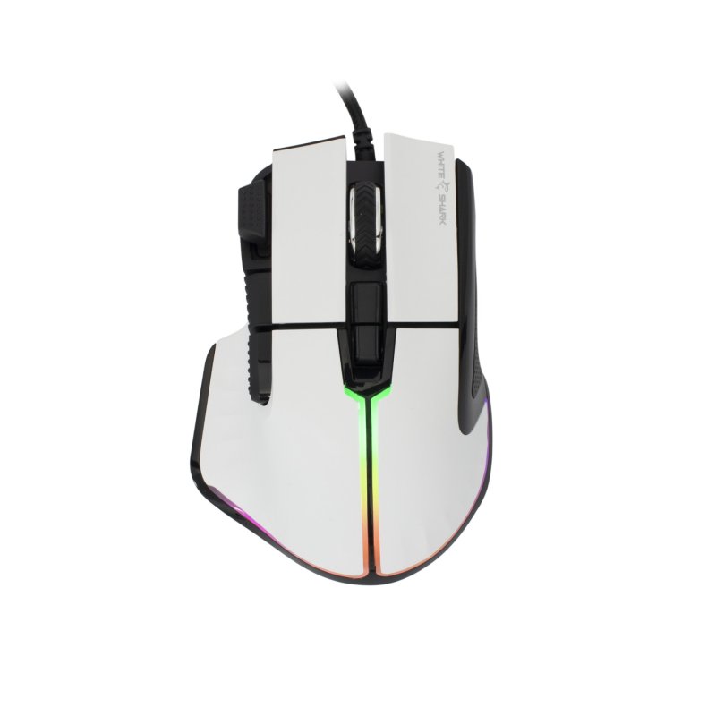 White Shark MARROK White mouse Right-hand USB Type-A Optical 12000 DPI