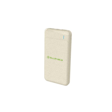 Tellur PD103 Green Power Bank 10000mAh, 2xQC3.0 + PD 18W cream