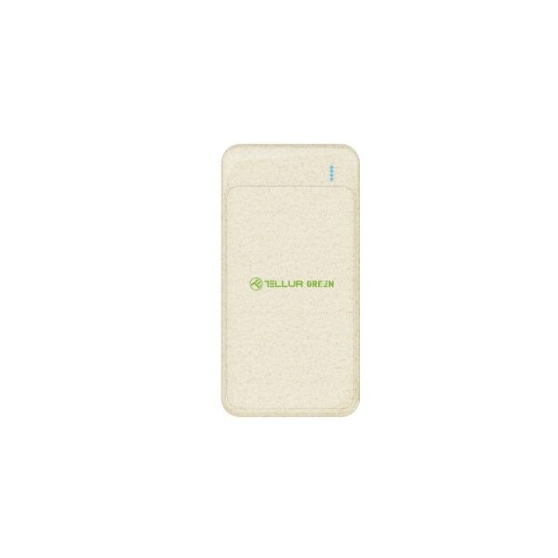 Tellur PD103 Green Power Bank 10000mAh, 2xQC3.0 + PD 18W cream