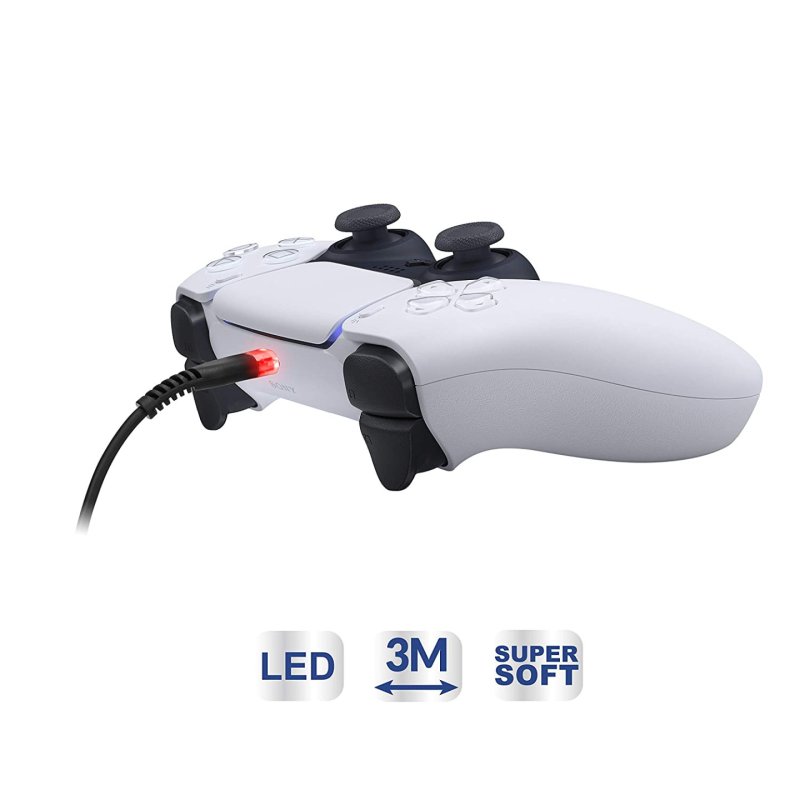 Subsonic Supersoft Charging Cable USB-C for PS5/Xbox/Switch