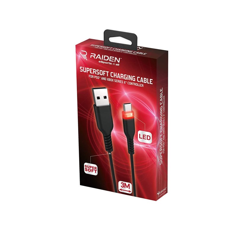 Subsonic Supersoft Charging Cable USB-C for PS5/Xbox/Switch