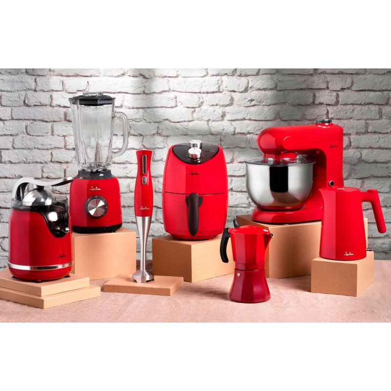 JATA JEBT1852 blender Mélangeur par immersion 900 W Rouge, Acier inoxydable