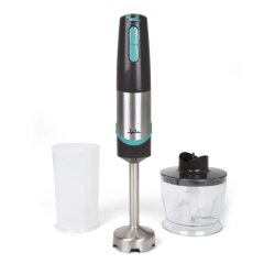 JATA JEBT1790 blender Mélangeur par immersion 800 W Noir, Bleu, Acier inoxydable