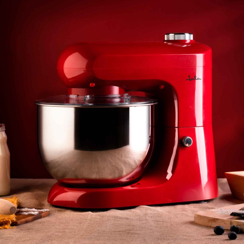 JATA JEMA1502 mixer Stand mixer 1200 W Red, Stainless steel