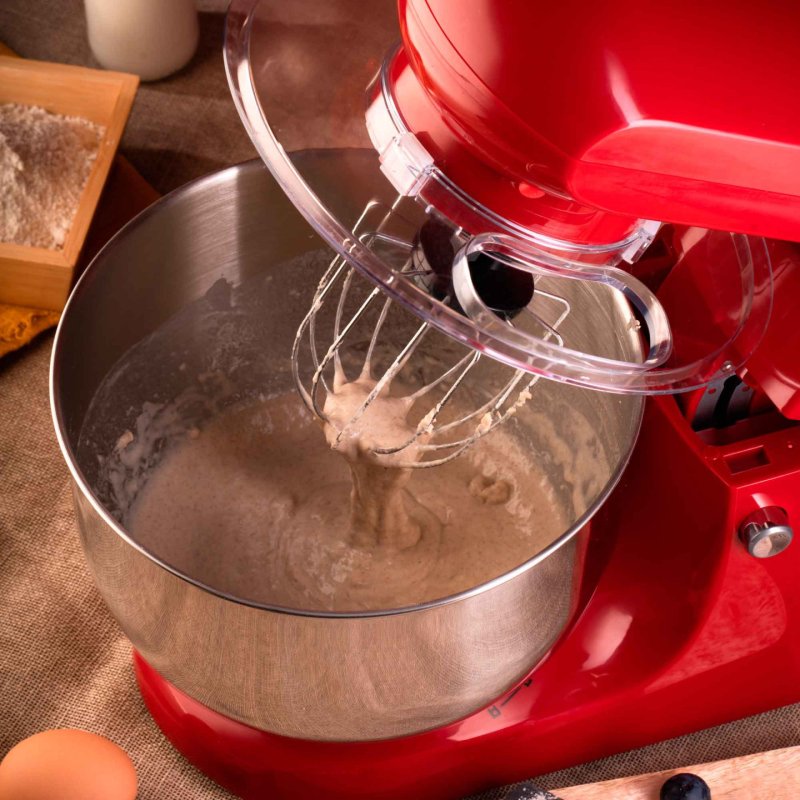 JATA JEMA1502 mixer Stand mixer 1200 W Red, Stainless steel