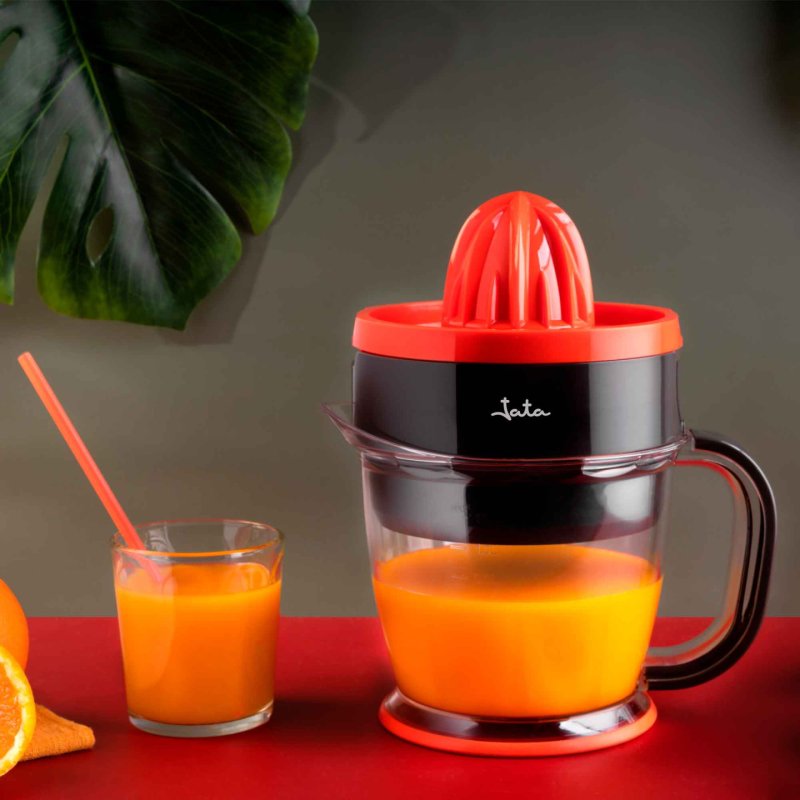 JATA JEEX1422 electric citrus press 1.2 L 40 W Black, Red, Transparent